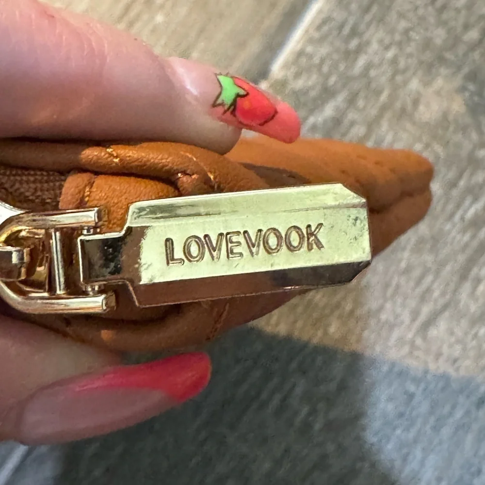 Luxurious Tan Quilted Leather Wristlet Clutch